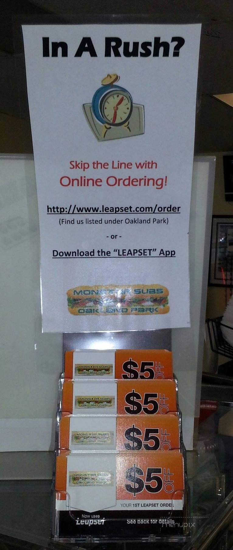 Monster Subs - Oakland Park, FL menu_pic