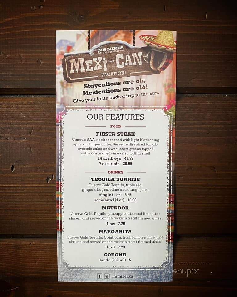 Mr Mikes Steakhouse Casual - Salmon Arm, BC menu_pic