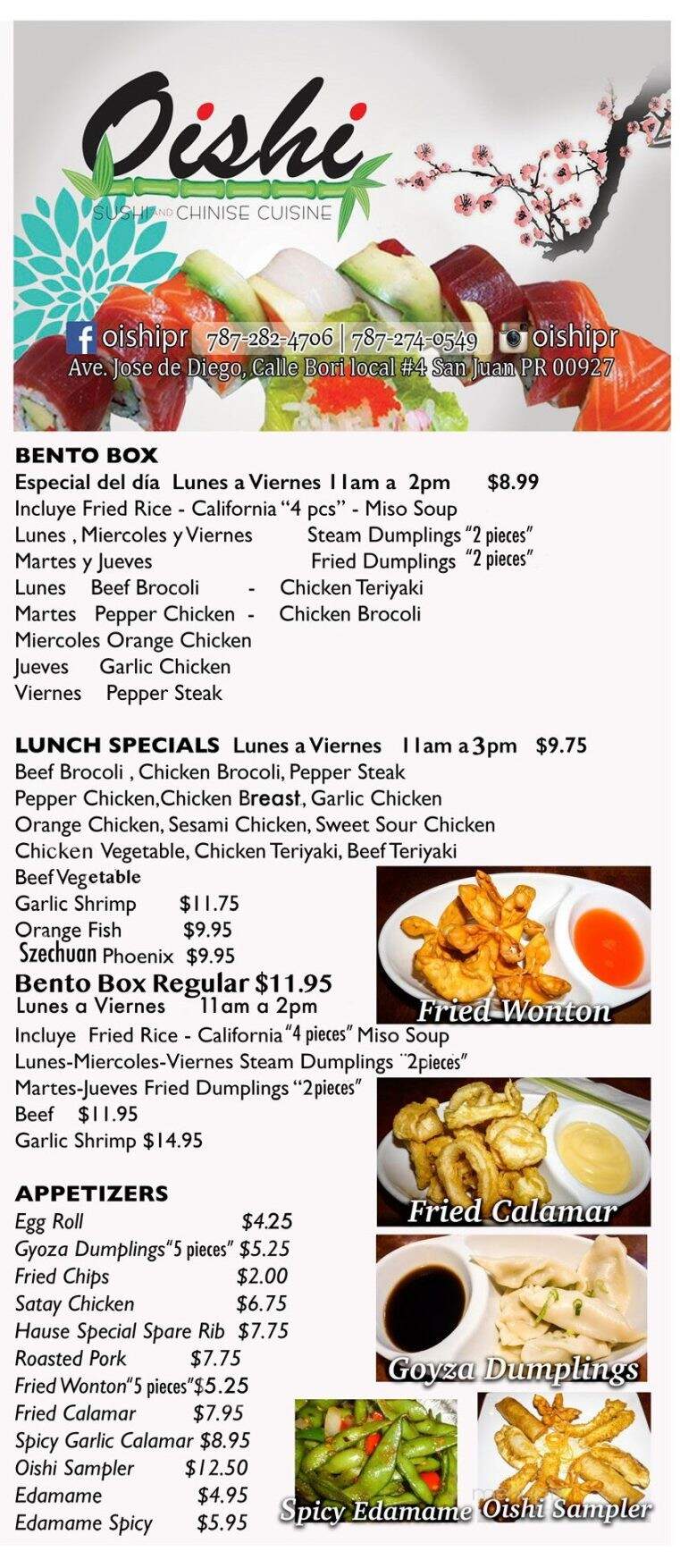 Oishii Sushi - Belleville, ON menu_pic