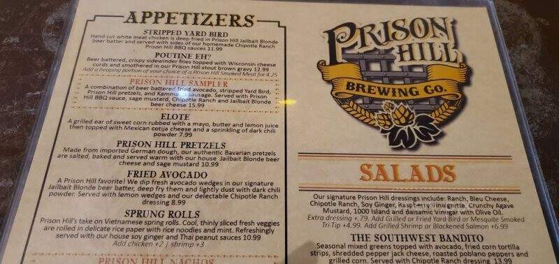 Prison Hill Brewing Company - Yuma, AZ menu_pic