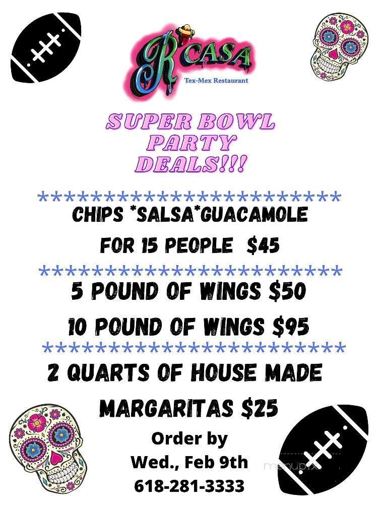 Rcasa Tex-Mex Restaurant - Columbia, IL menu_pic