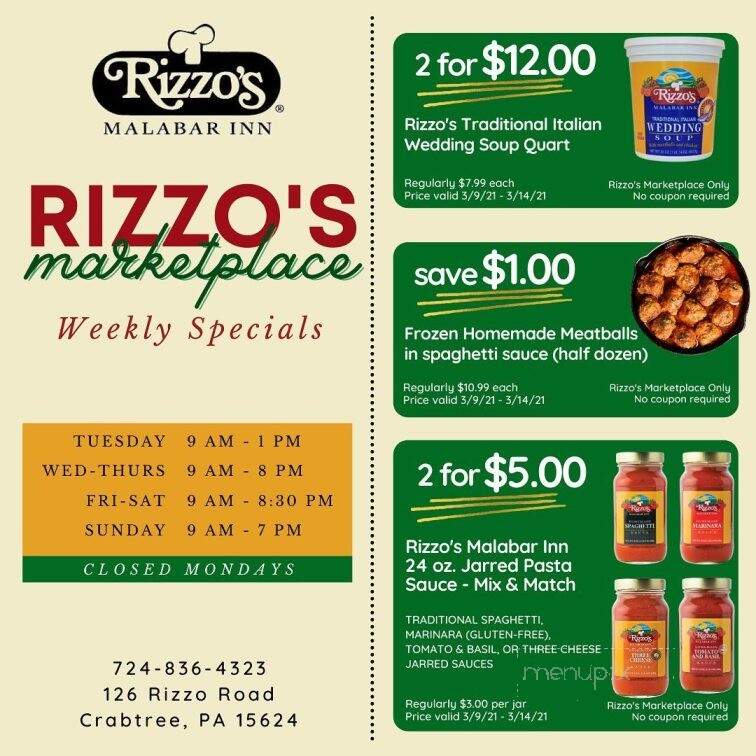 Rizzo's Malabar Inn - Crabtree, PA