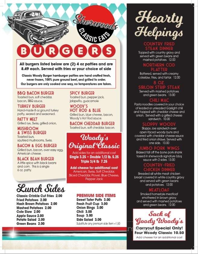 Sherwood's Classic Eats - Barnhart, MO menu_pic