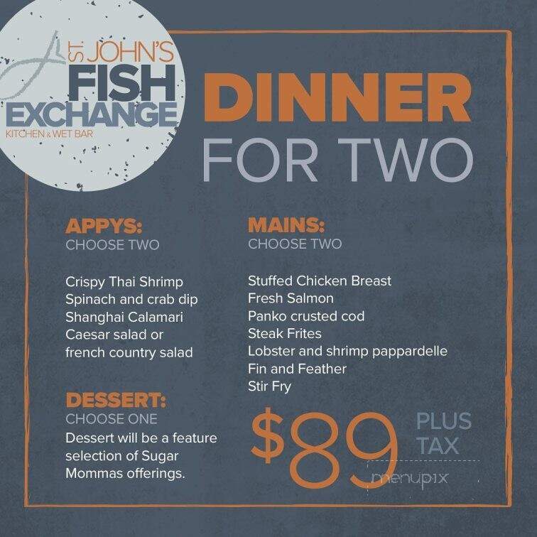 St. John's Fish Exchange - Saint John's, NL menu_pic