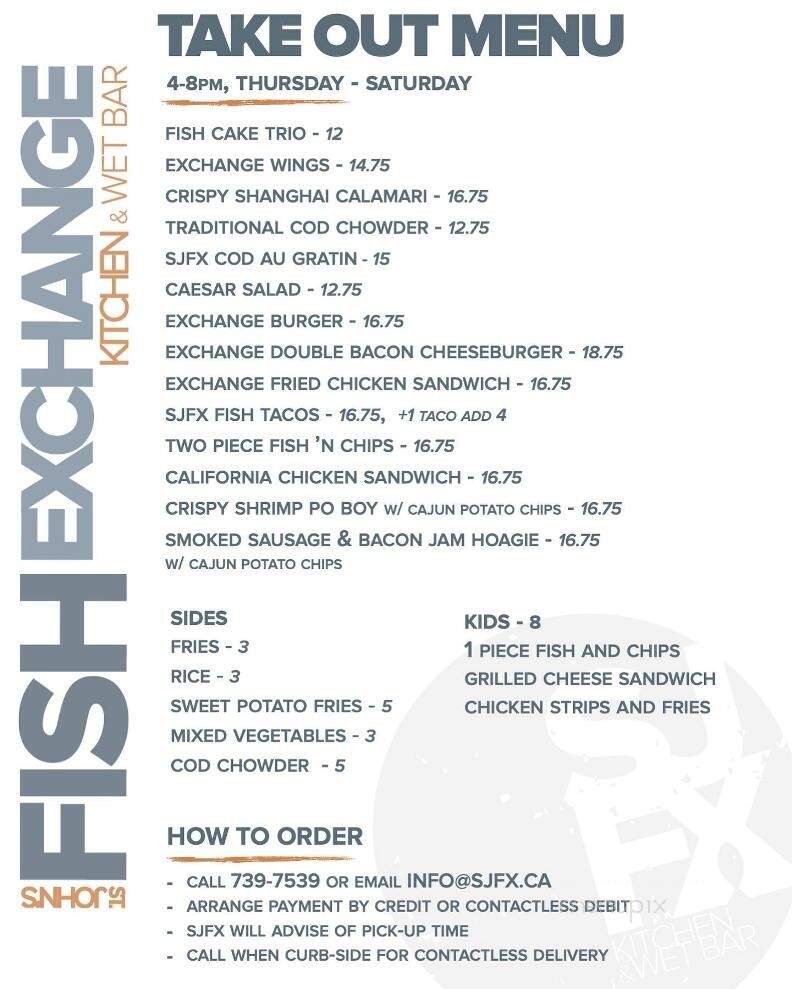 St. John's Fish Exchange - Saint John's, NL menu_pic