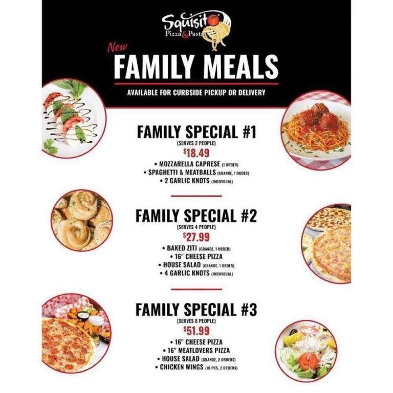 Menu of Squisito Pizza & Pasta in Queenstown, MD 21658