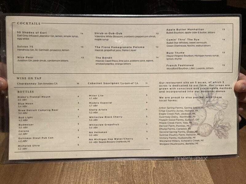 Sylvan Table - Sylvan Lake, MI menu_pic