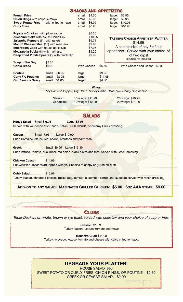 Bonanza Restaurant - Pembroke, ON menu_pic