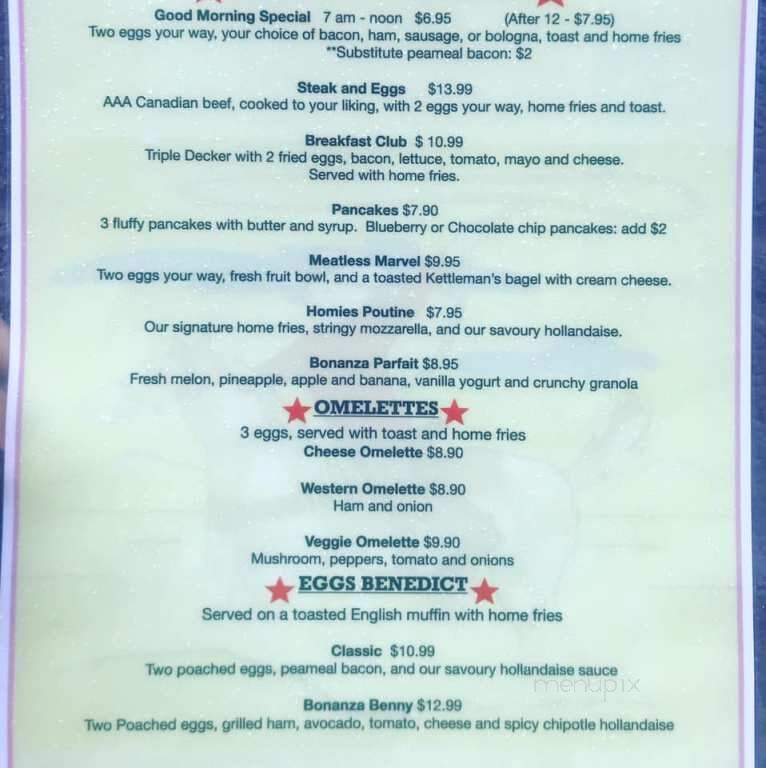 Bonanza Restaurant - Pembroke, ON menu_pic