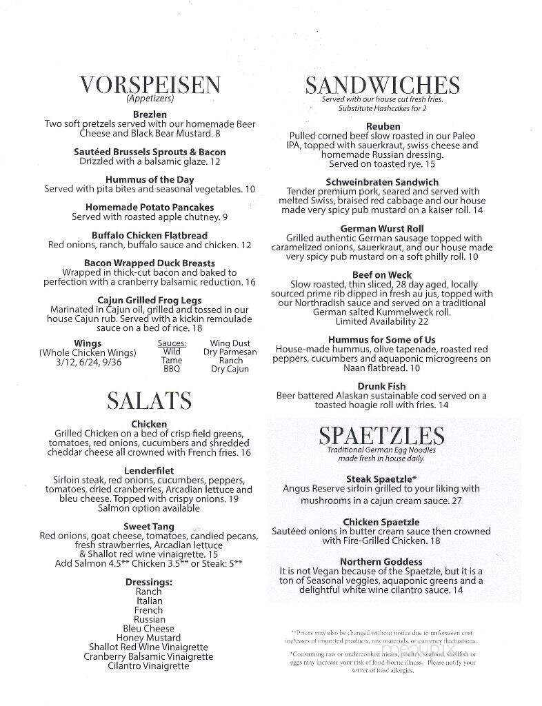 Harmony Inn - Harmony, PA menu_pic