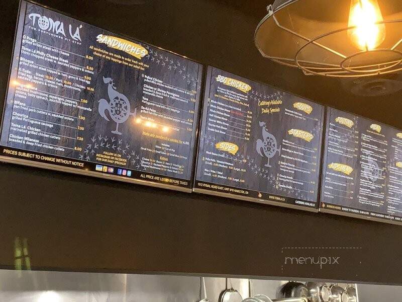 Toma La - Hamilton, ON menu_pic