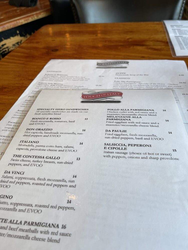 Touch of Italy - Lewes, DE menu_pic