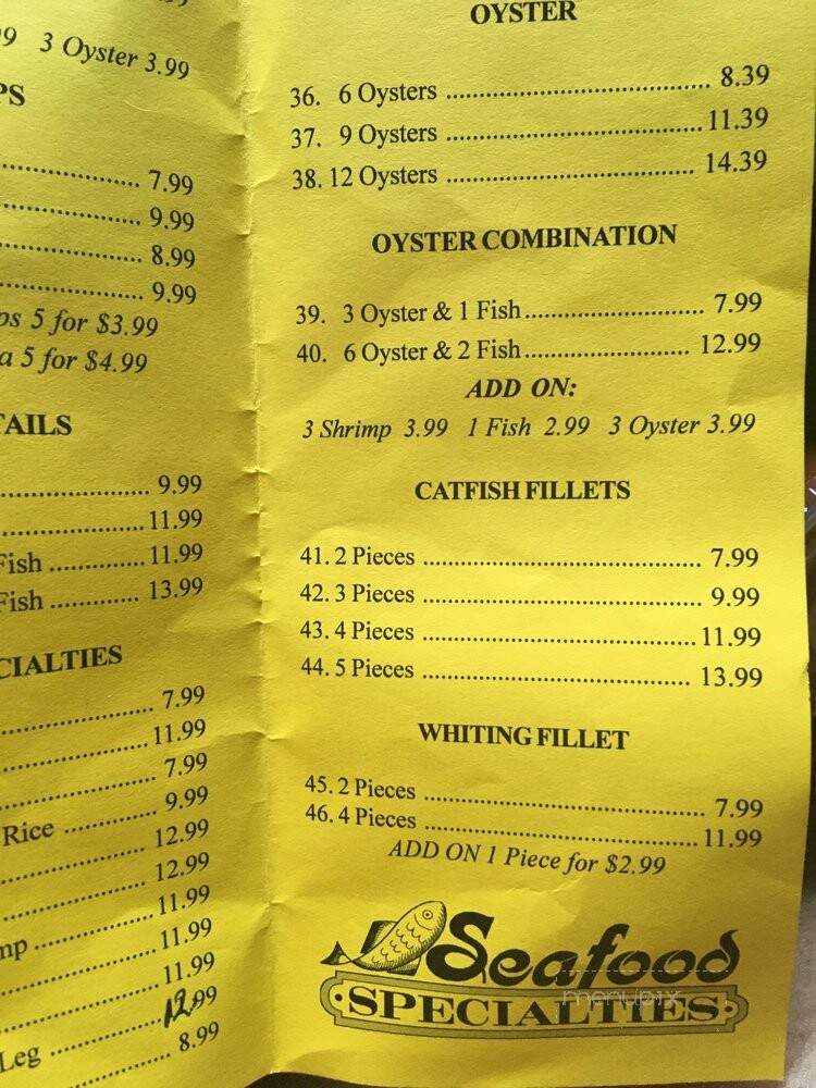 Tracy's Seafood Deli - Port Arthur, TX menu_pic