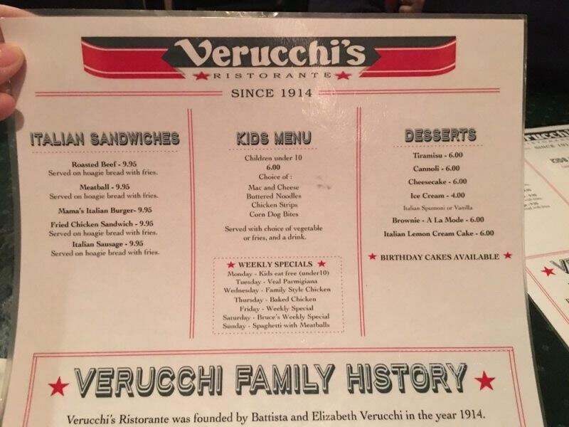 Verucchi's Ristorante - Spring Valley, IL menu_pic