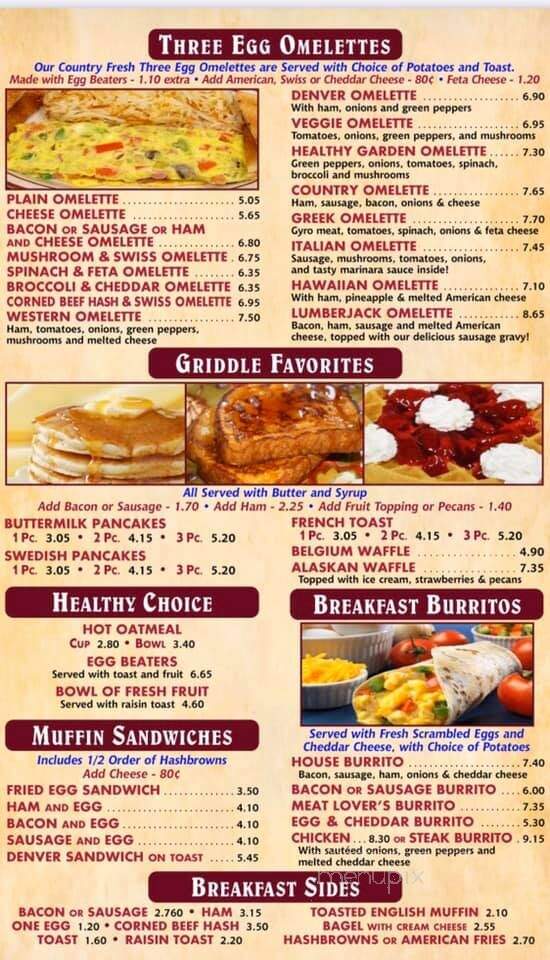 West Side Family Restaurant - Beloit, WI menu_pic