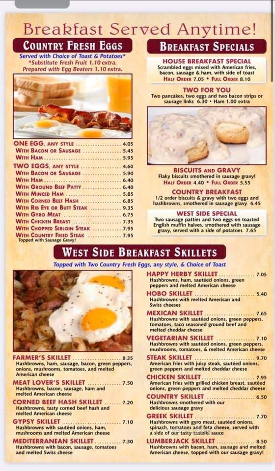 West Side Family Restaurant - Beloit, WI menu_pic