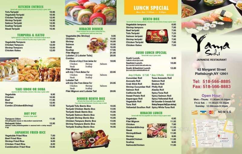 YAMA Sushi House - Plattsburgh, NY menu_pic