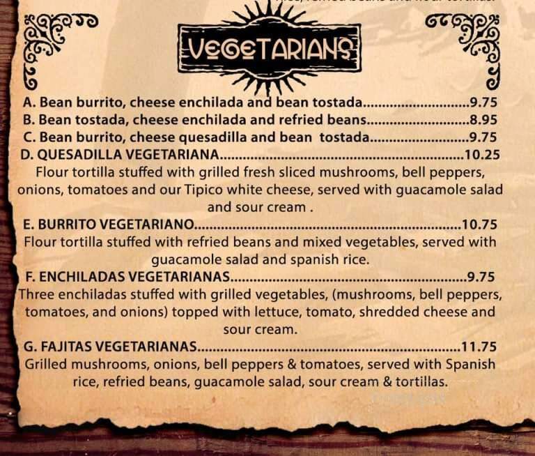 Mexico Viejo - Yankton, SD menu_pic