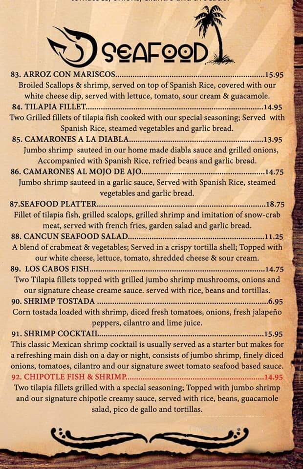 Mexico Viejo - Yankton, SD menu_pic