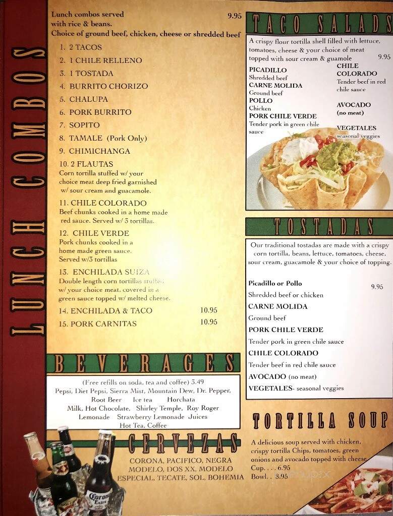 La Mexicana - Tillamook, OR menu_pic