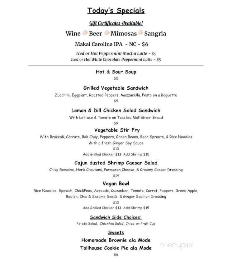 Beach House Cafe - Sunset Beach, NC menu_pic