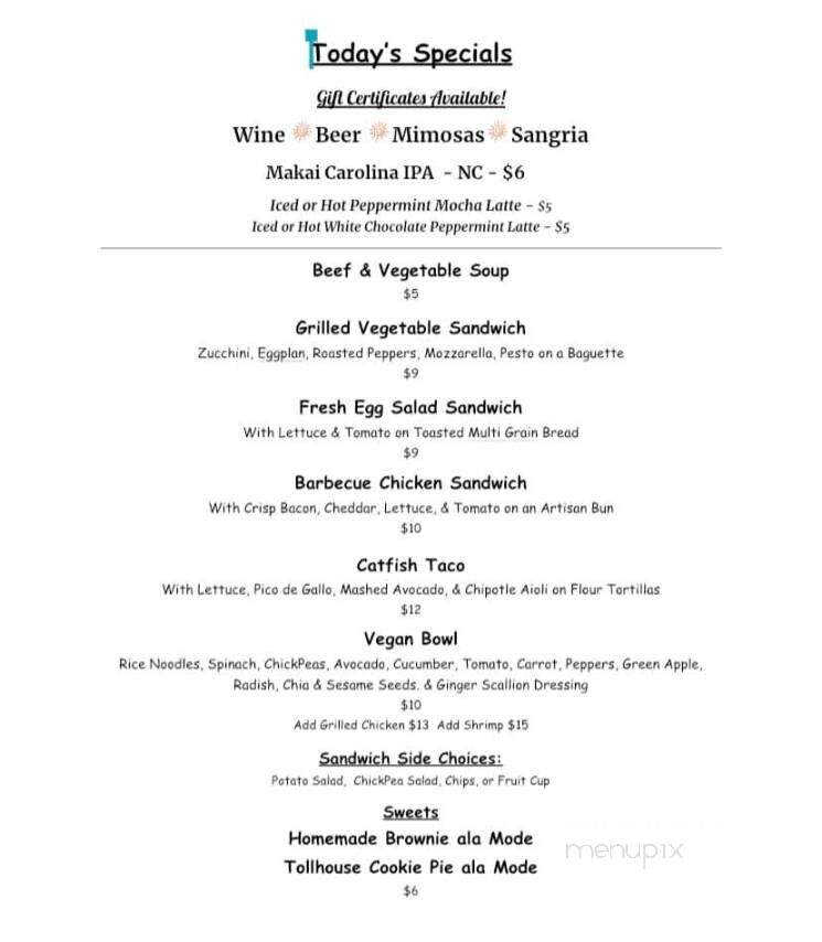 Beach House Cafe - Sunset Beach, NC menu_pic