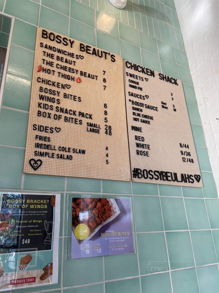 Bossy Beulah's - Charlotte, NC menu_pic