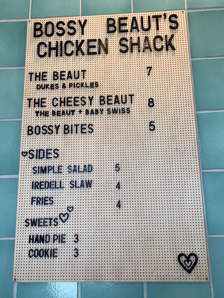 Bossy Beulah's - Charlotte, NC menu_pic