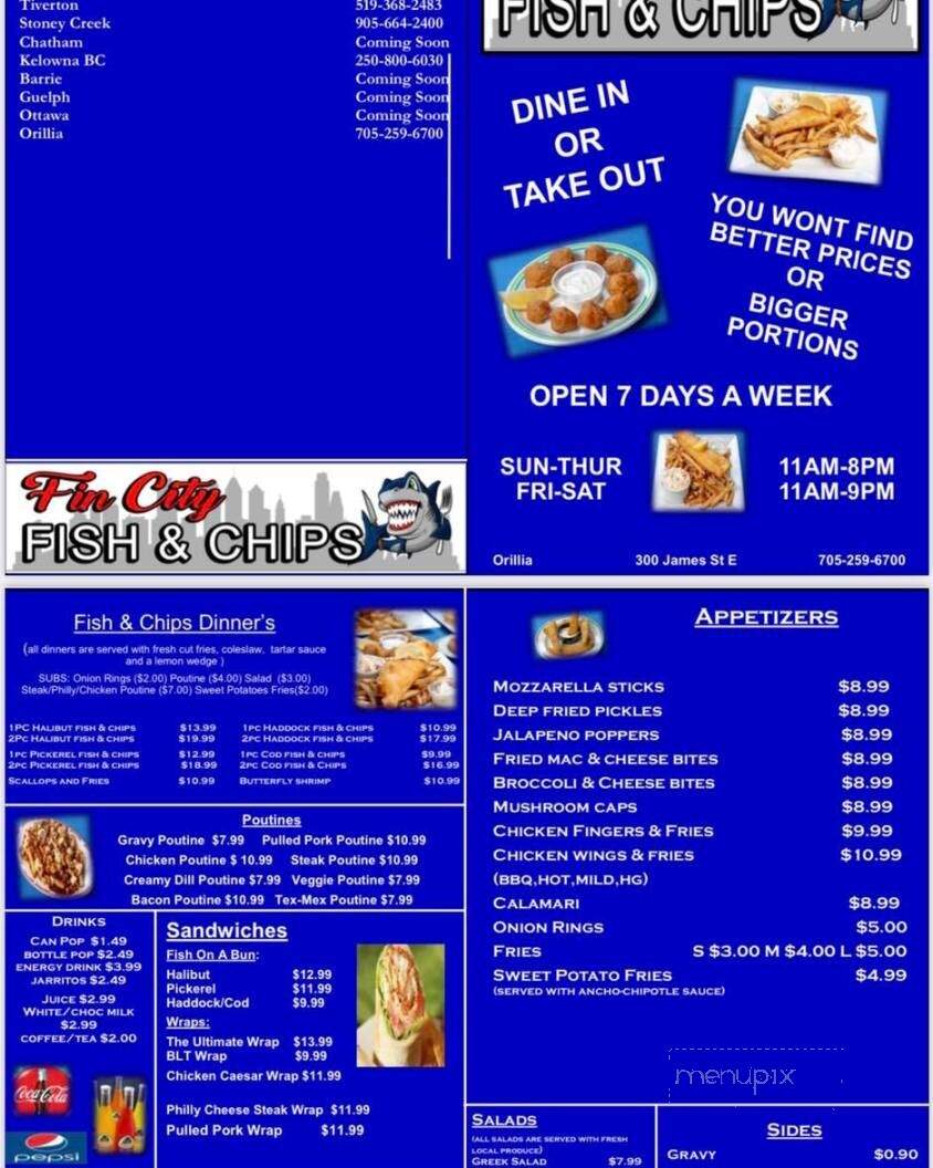 Fin City Fish & Chips Restaurant - Orillia, ON