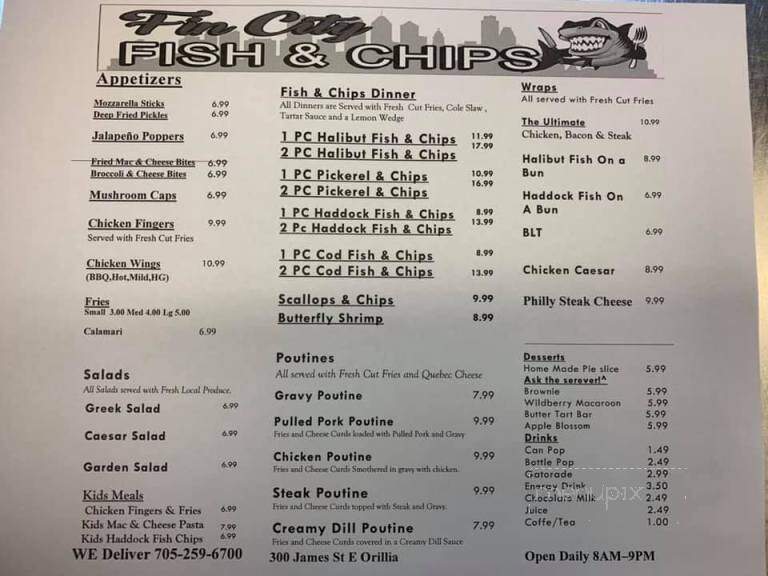 Fin City Fish & Chips Restaurant - Orillia, ON