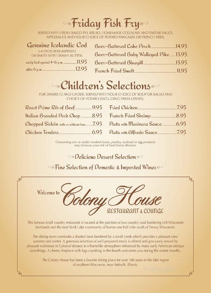 Colony House Restaurant - Trevor, WI