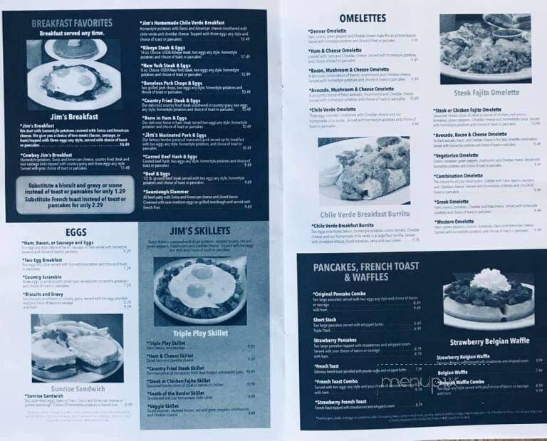 Jims Family Restaurant - Tooele, UT menu_pic