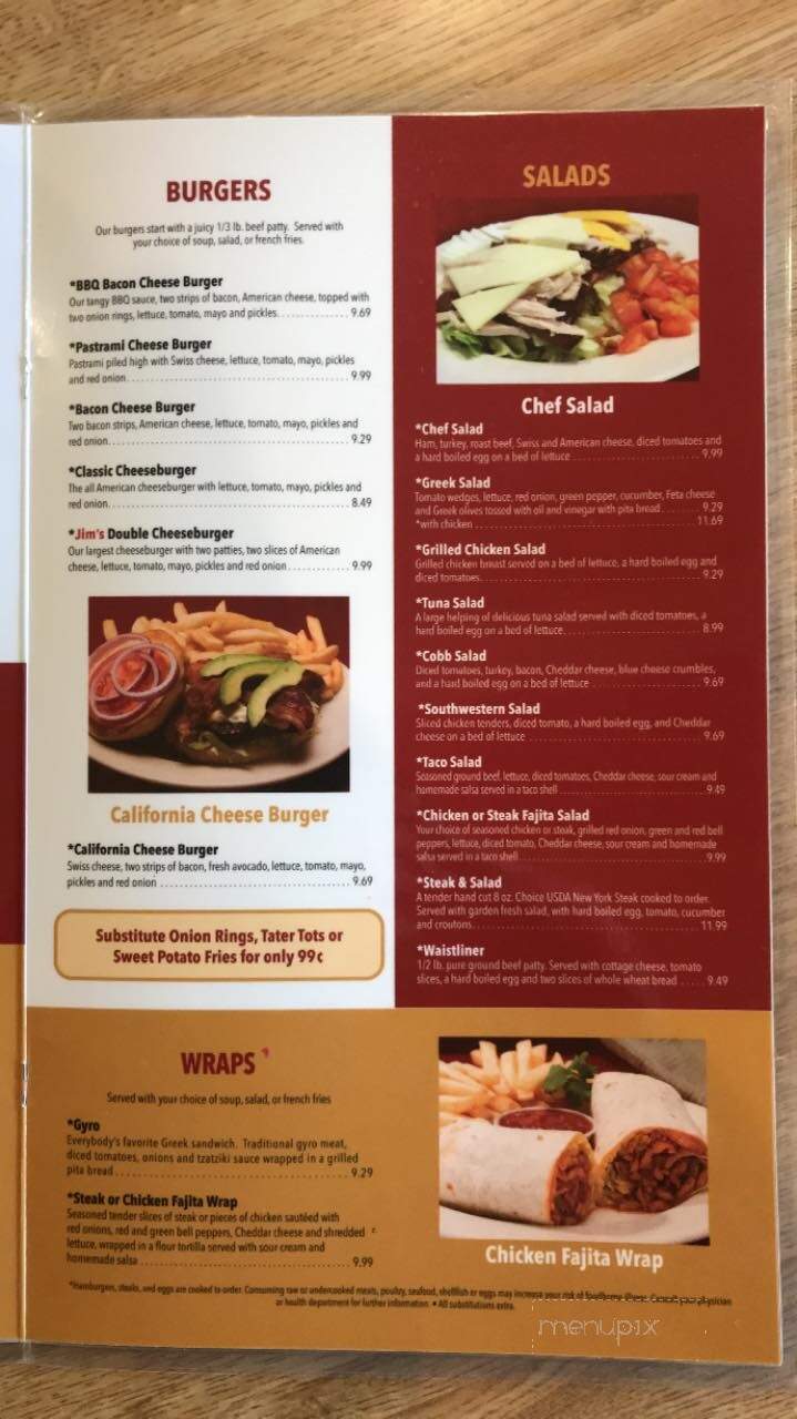 Jims Family Restaurant - Tooele, UT menu_pic