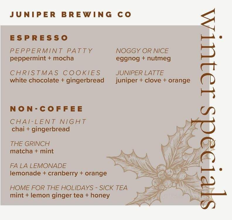 Juniper Brewing - Bowling Green, OH menu_pic