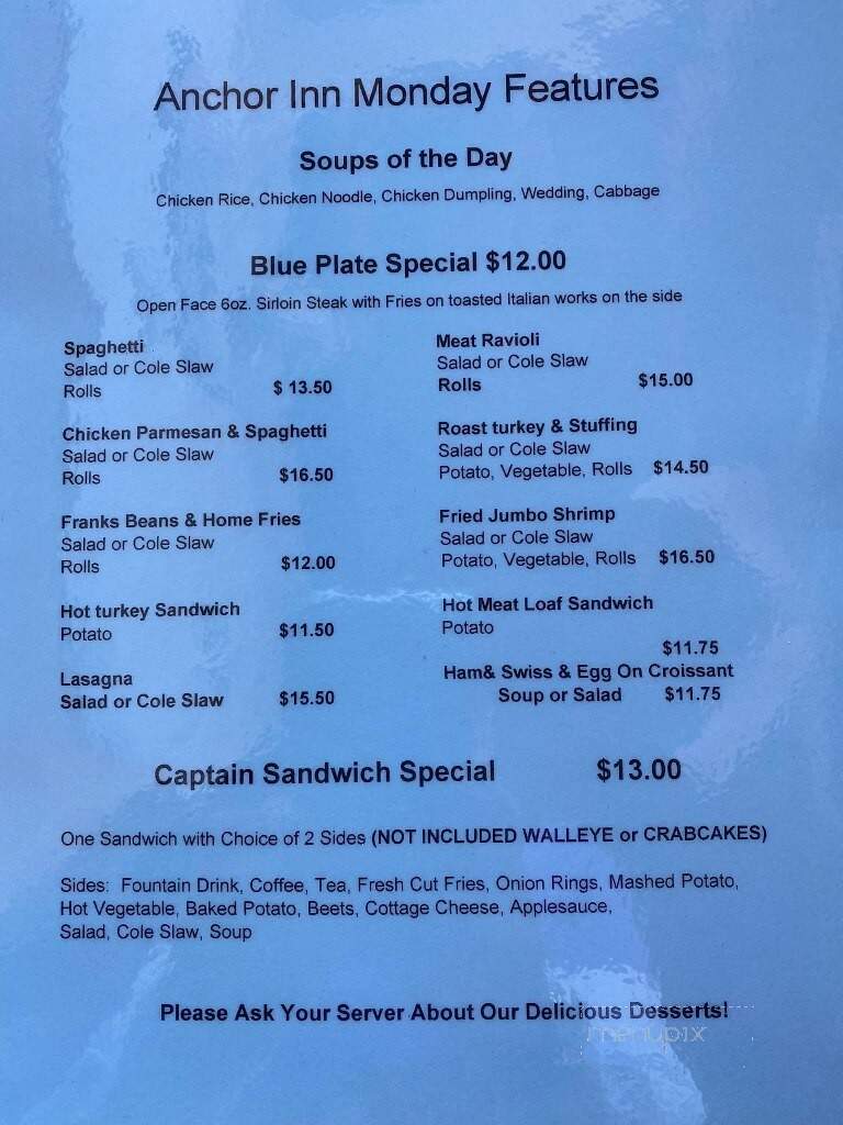 Anchor Inn - Natrona Heights, PA menu_pic