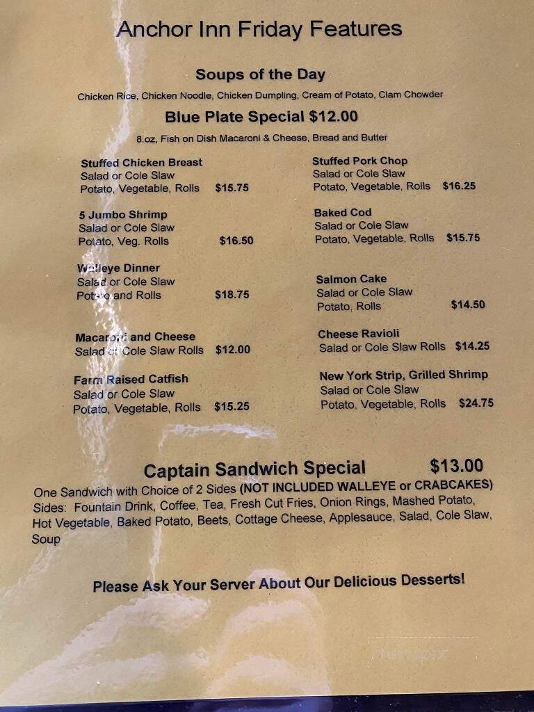 Anchor Inn - Natrona Heights, PA menu_pic