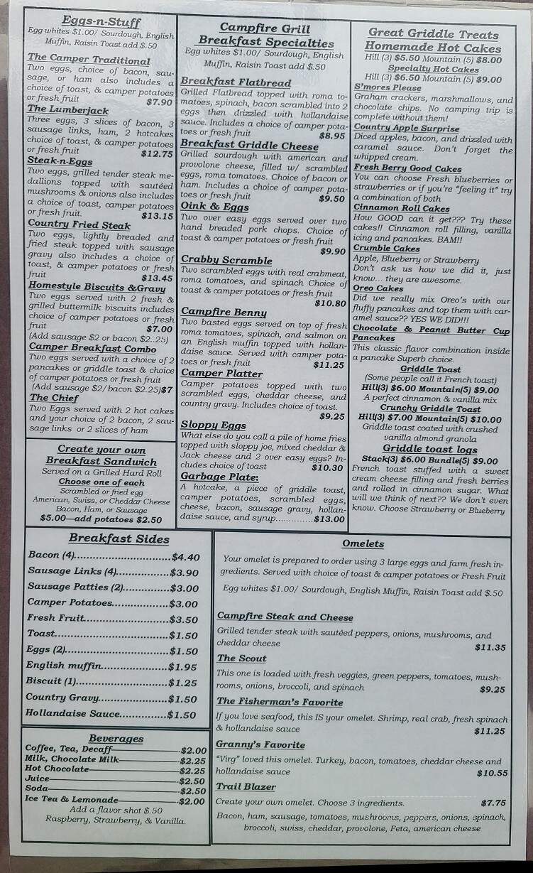 Campfire Grill Clarence - Clarence, NY menu_pic