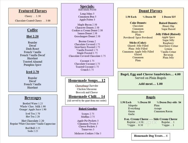 Mrs. Murphy's Donuts - Southwick, MA menu_pic