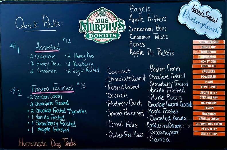 Mrs. Murphy's Donuts - Southwick, MA menu_pic