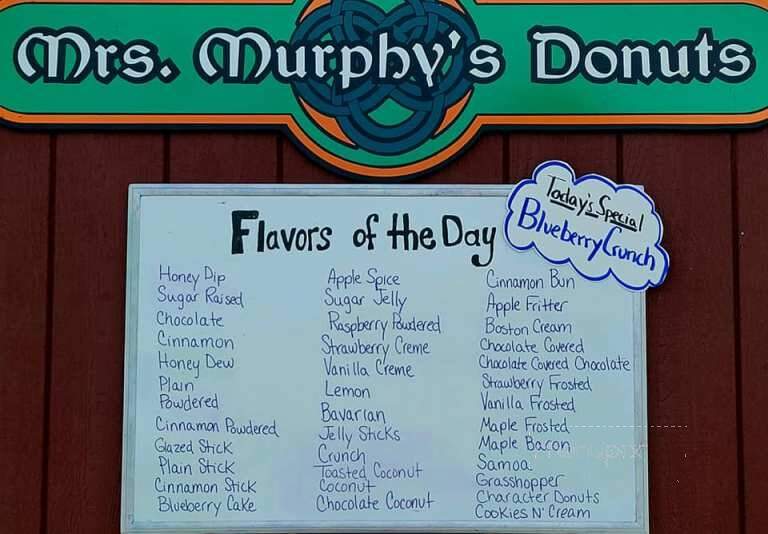 Mrs. Murphy's Donuts - Southwick, MA menu_pic