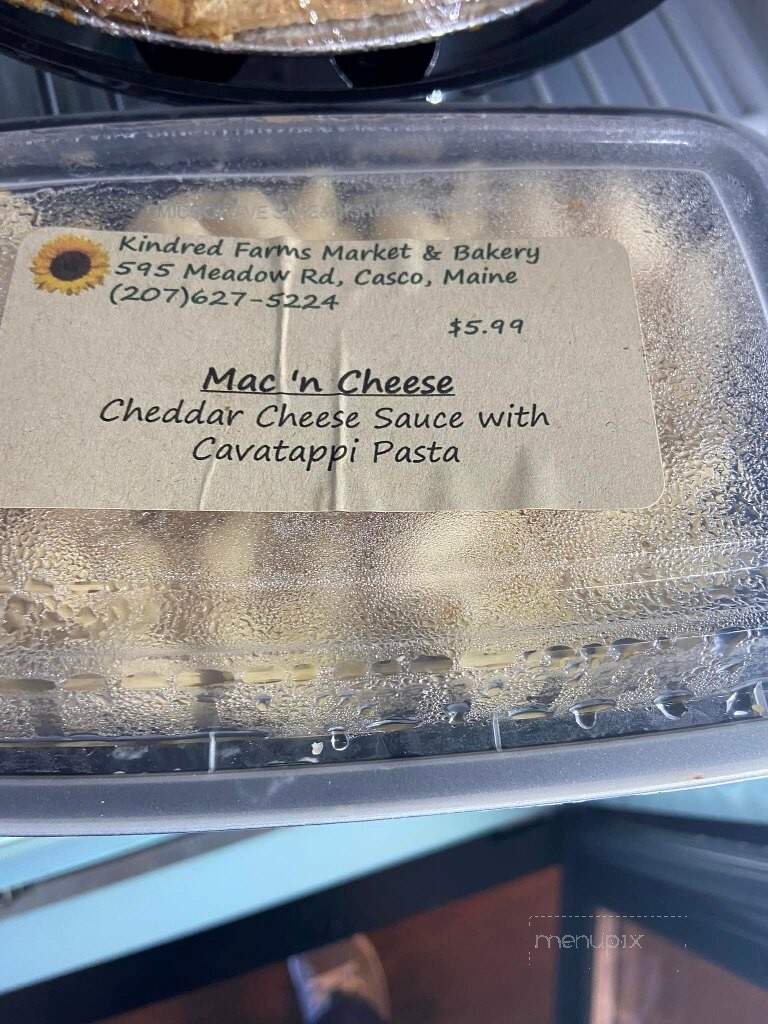 Kindred Farms Market & Bakery - Casco, ME menu_pic