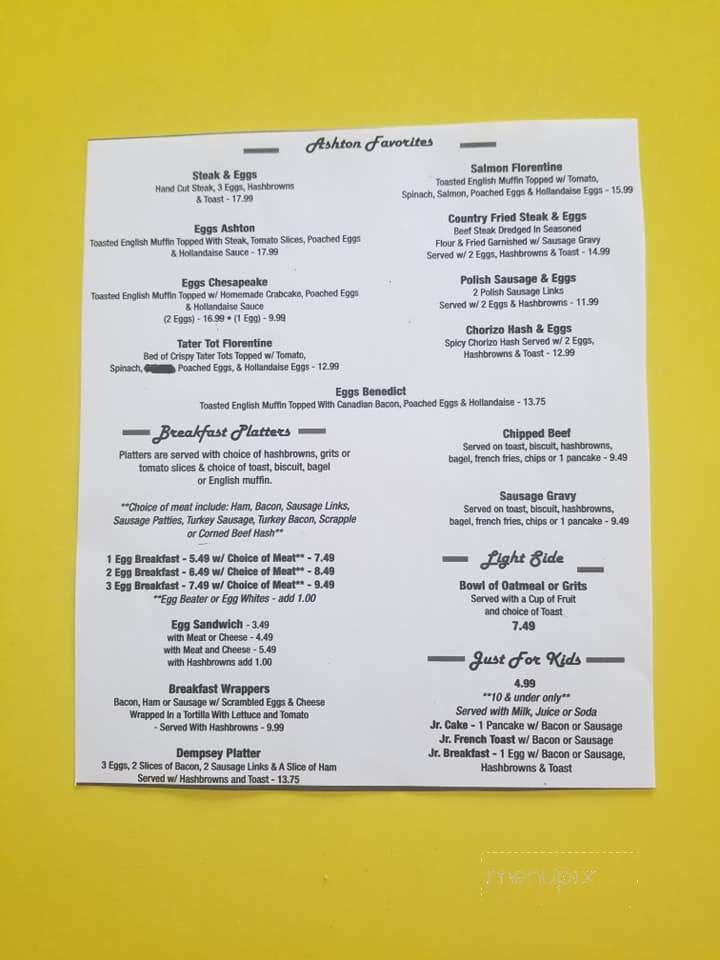 Dempsey's Of Ashton - Ashton, MD menu_pic