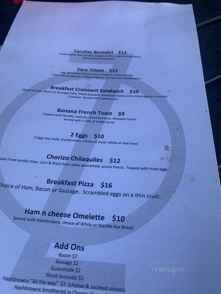 Zora's - Des Moines, IA menu_pic