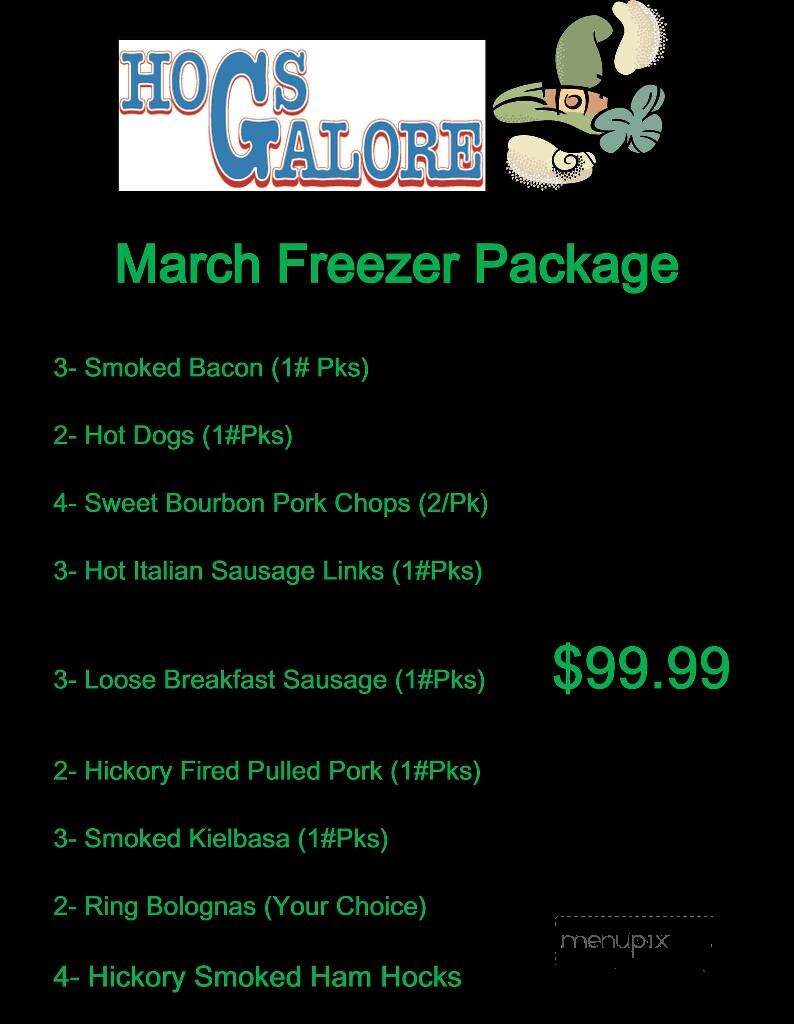 Hogs Galore - Philipsburg, PA menu_pic