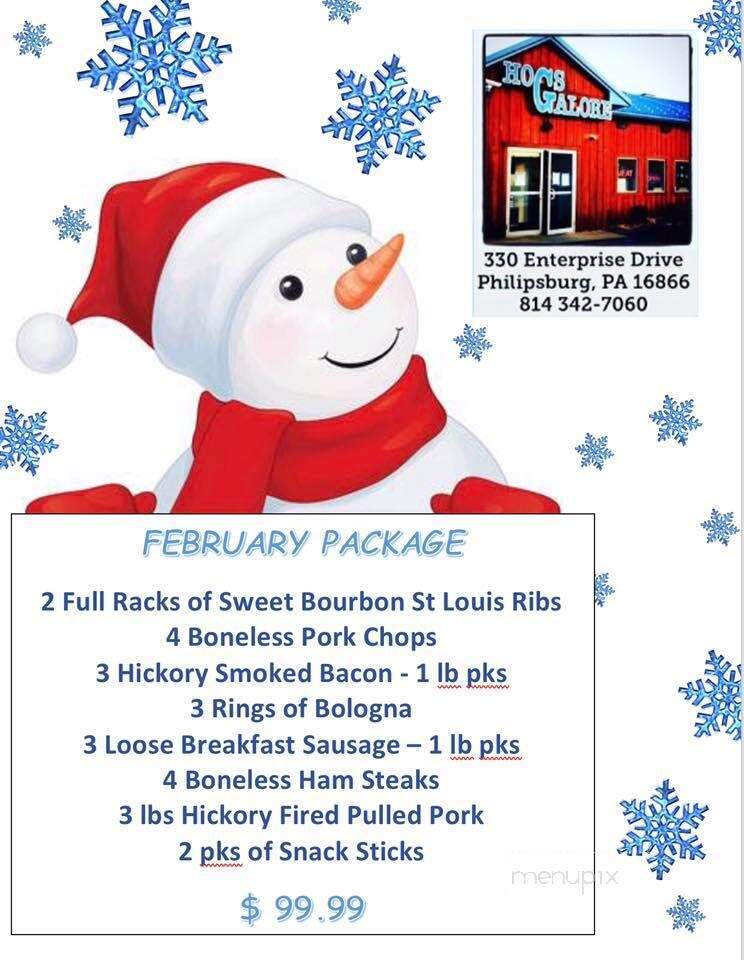Hogs Galore - Philipsburg, PA menu_pic