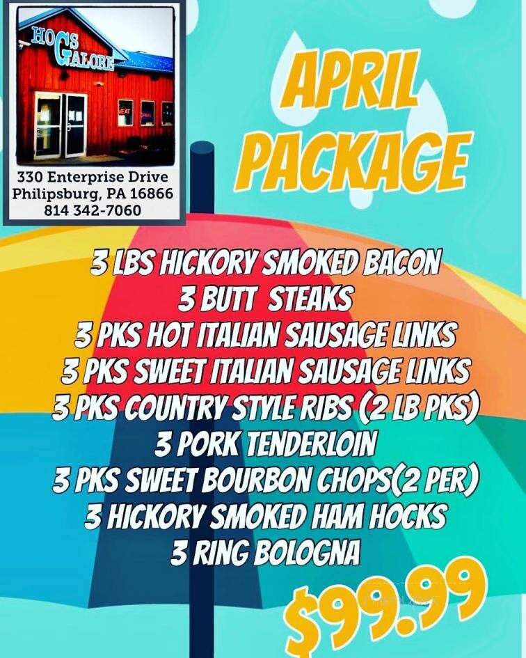 Hogs Galore - Philipsburg, PA menu_pic