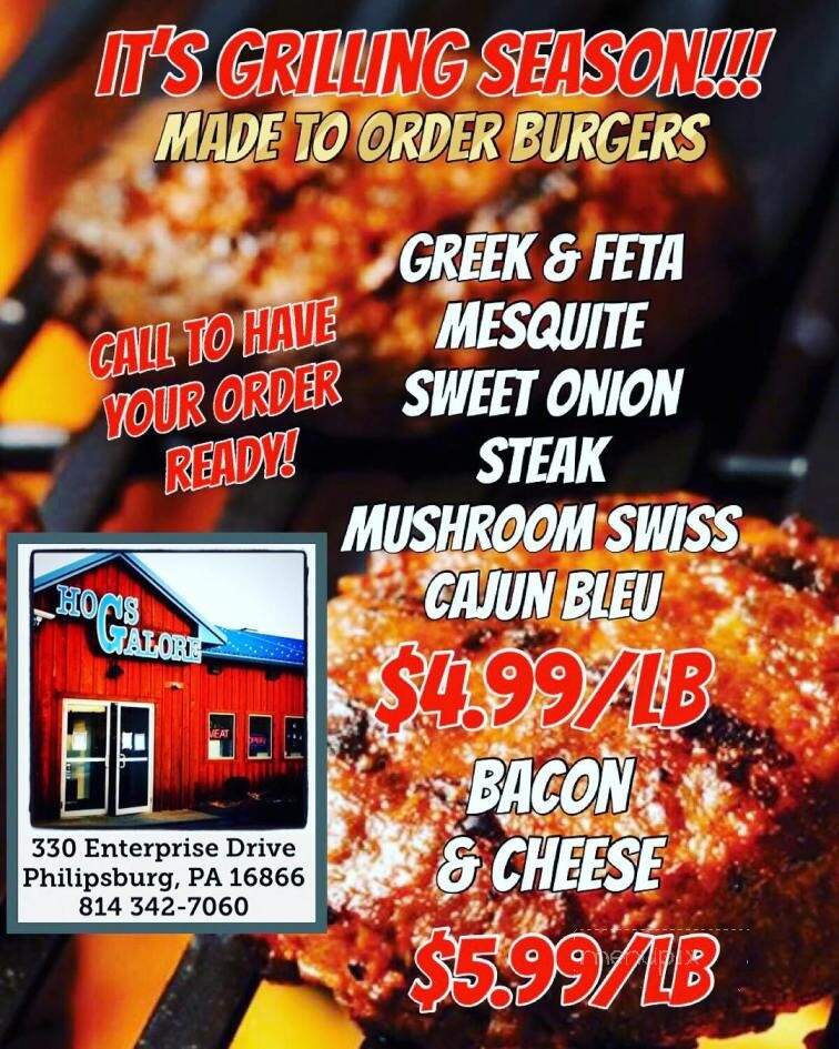 Hogs Galore - Philipsburg, PA menu_pic
