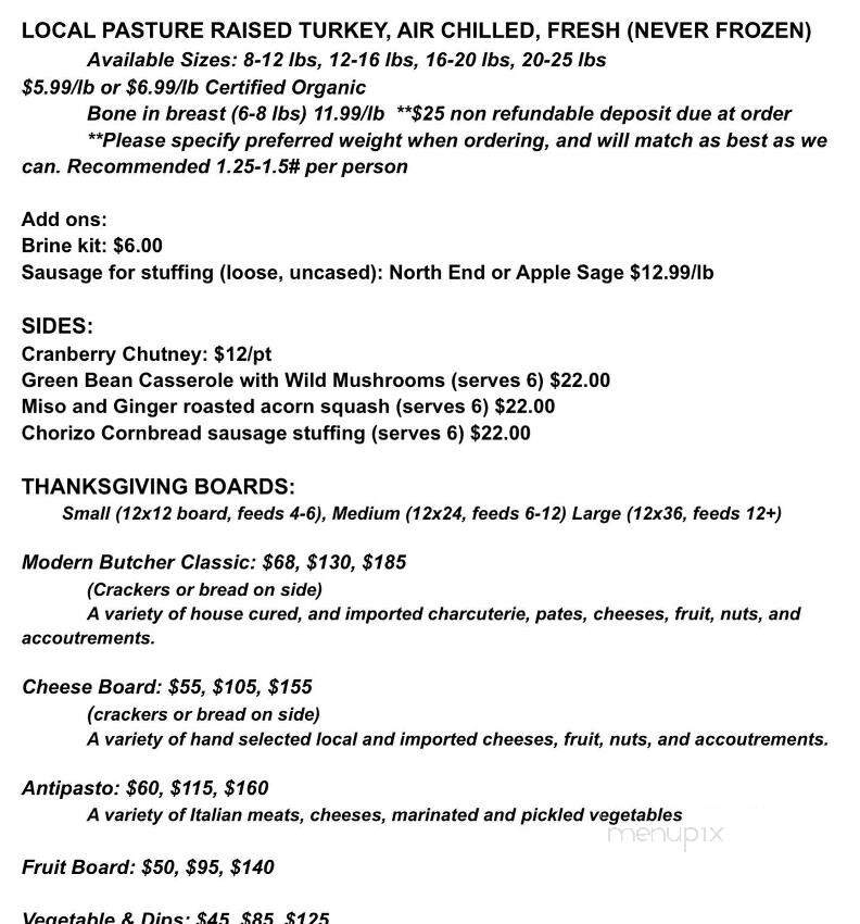 The Modern Butcher - Newburyport, MA menu_pic