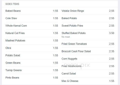 Mountain Parkway Grill - Leesburg, AL menu_pic