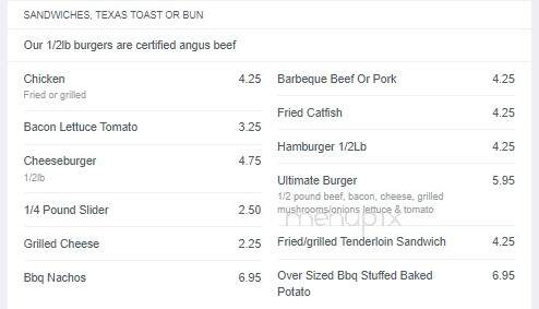Mountain Parkway Grill - Leesburg, AL menu_pic